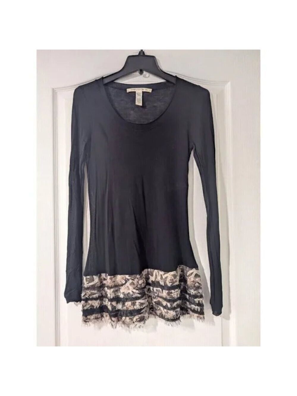 DVF | Women's Akira tunic length top with silk ruffle bottom